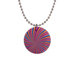 Psychedelic Groovy Pattern 2 1  Button Necklace by designsbymallika