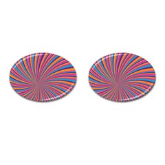 Psychedelic Groovy Pattern 2 Cufflinks (oval) by designsbymallika