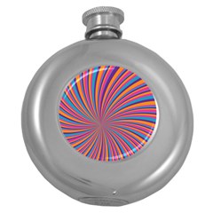 Psychedelic Groovy Pattern 2 Round Hip Flask (5 oz)