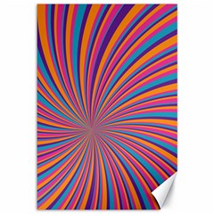 Psychedelic Groovy Pattern 2 Canvas 12  x 18 