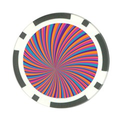 Psychedelic Groovy Pattern 2 Poker Chip Card Guard by designsbymallika