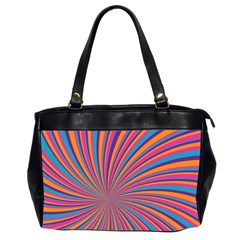 Psychedelic Groovy Pattern 2 Oversize Office Handbag (2 Sides) by designsbymallika