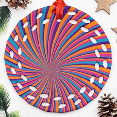 Psychedelic Groovy Pattern 2 Ornament (Round Filigree)