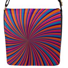 Psychedelic Groovy Pattern 2 Flap Closure Messenger Bag (S)