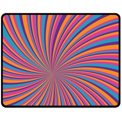 Psychedelic Groovy Pattern 2 Double Sided Fleece Blanket (Medium) 