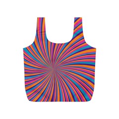 Psychedelic Groovy Pattern 2 Full Print Recycle Bag (s) by designsbymallika