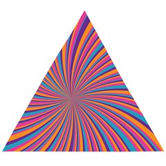 Psychedelic Groovy Pattern 2 Wooden Puzzle Triangle