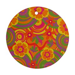 Geometric Floral Pattern Ornament (round)