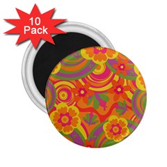 Geometric Floral Pattern 2 25  Magnets (10 Pack)  by designsbymallika