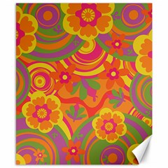 Geometric Floral Pattern Canvas 8  X 10  by designsbymallika