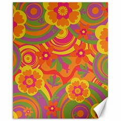 Geometric Floral Pattern Canvas 16  X 20  by designsbymallika