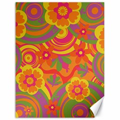 Geometric Floral Pattern Canvas 18  X 24  by designsbymallika