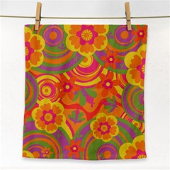 Geometric Floral Pattern Face Towel by designsbymallika