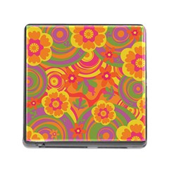 Geometric Floral Pattern Memory Card Reader (square 5 Slot) by designsbymallika