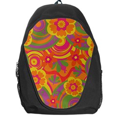 Geometric Floral Pattern Backpack Bag by designsbymallika