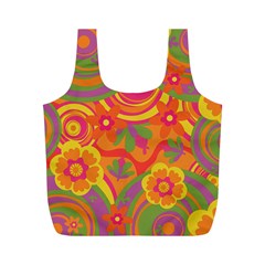 Geometric Floral Pattern Full Print Recycle Bag (m) by designsbymallika