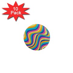 Psychedelic Groocy Pattern 1  Mini Magnet (10 Pack)  by designsbymallika