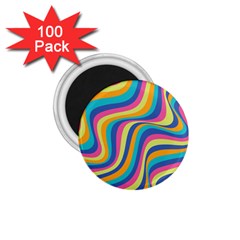 Psychedelic Groocy Pattern 1 75  Magnets (100 Pack)  by designsbymallika