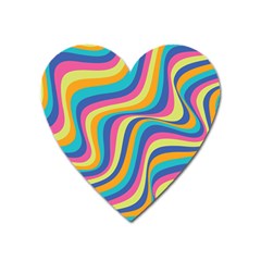 Psychedelic Groocy Pattern Heart Magnet by designsbymallika