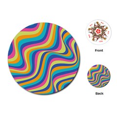 Psychedelic Groocy Pattern Playing Cards Single Design (round) by designsbymallika