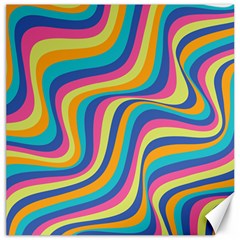 Psychedelic Groocy Pattern Canvas 12  X 12  by designsbymallika