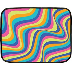 Psychedelic Groocy Pattern Fleece Blanket (mini) by designsbymallika