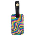 Psychedelic Groocy Pattern Luggage Tag (one side) Front