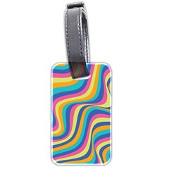 Psychedelic Groocy Pattern Luggage Tag (two Sides) by designsbymallika