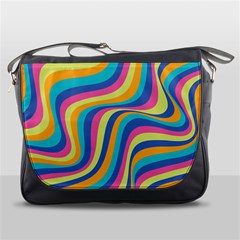 Psychedelic Groocy Pattern Messenger Bag by designsbymallika