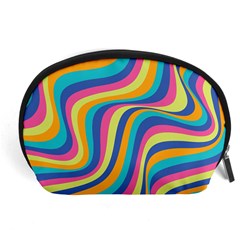 Psychedelic Groocy Pattern Accessory Pouch (large) by designsbymallika