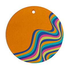 Psychedelic-groovy-pattern Ornament (round) by designsbymallika