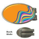 Psychedelic-groovy-pattern Money Clips (Oval)  Front