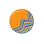 Psychedelic-groovy-pattern Hat Clip Ball Marker (4 pack) Front