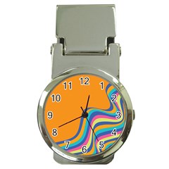 Psychedelic-groovy-pattern Money Clip Watches by designsbymallika