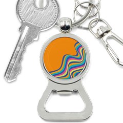 Psychedelic-groovy-pattern Bottle Opener Key Chain by designsbymallika