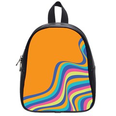 Psychedelic-groovy-pattern School Bag (small) by designsbymallika