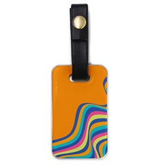 Psychedelic-groovy-pattern Luggage Tag (one Side) by designsbymallika