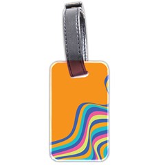 Psychedelic-groovy-pattern Luggage Tag (two Sides) by designsbymallika