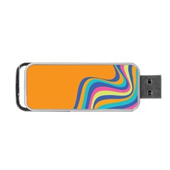 Psychedelic-groovy-pattern Portable Usb Flash (one Side) by designsbymallika