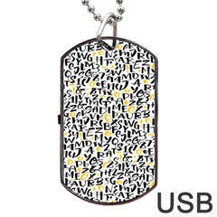 Alphabets Love Dog Tag Usb Flash (two Sides) by designsbymallika