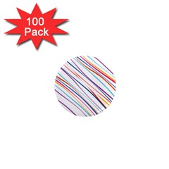 Beautiful Stripes 1  Mini Magnets (100 pack) 