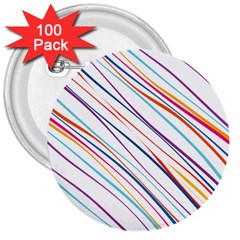 Beautiful Stripes 3  Buttons (100 pack) 