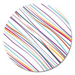 Beautiful Stripes Magnet 5  (Round)