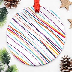 Beautiful Stripes Round Ornament (Two Sides)