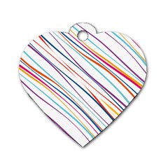 Beautiful Stripes Dog Tag Heart (Two Sides)