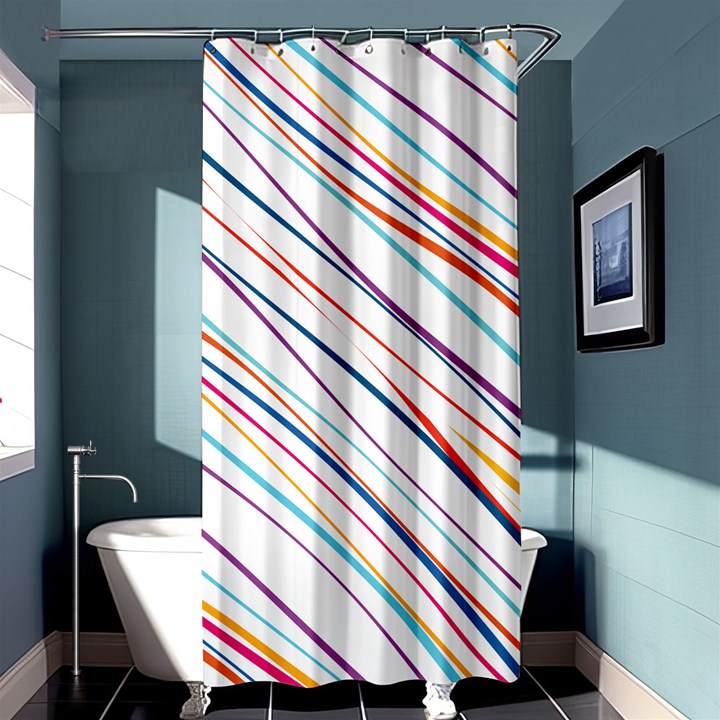 Beautiful Stripes Shower Curtain 36  x 72  (Stall) 