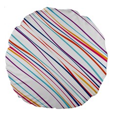 Beautiful Stripes Large 18  Premium Round Cushions