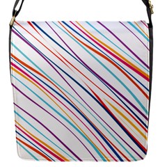 Beautiful Stripes Flap Closure Messenger Bag (S)