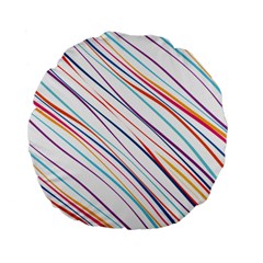 Beautiful Stripes Standard 15  Premium Flano Round Cushions