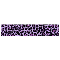 Pattern Leopard Purple Fur Small Flano Scarf